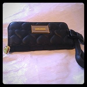 Black Wristlet Wallet w/Gold Embelishments